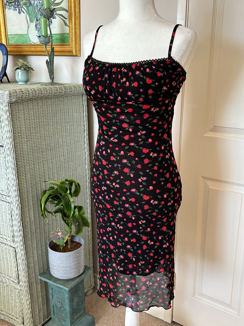 Princess Polly dress with red roses